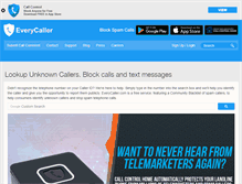 Tablet Screenshot of everycaller.com